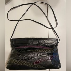 Vintage Venetto Purse Handbag Snakeskin Leather